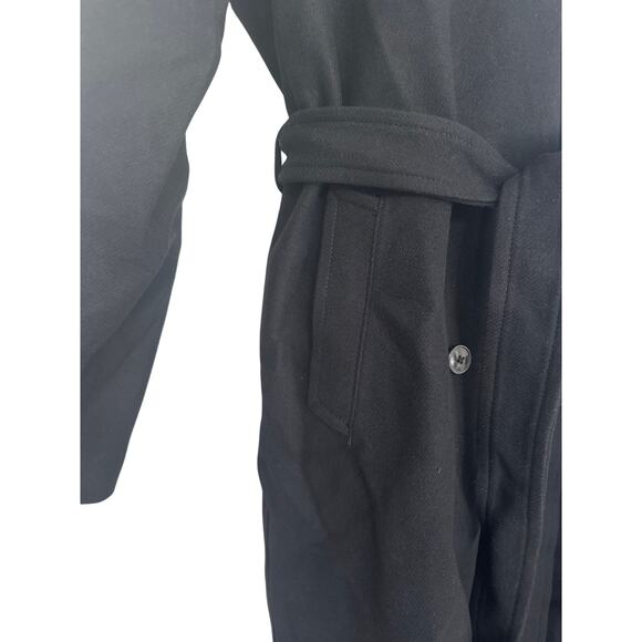 NWT Madewell Double Breasted Trench Coat True Black Size M - Picture 15 of 15